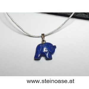 Mini Anhänger ELEFANT LapisLazuli inkl.Band